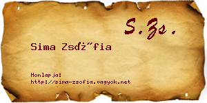 Sima Zsófia névjegykártya